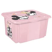 Pudła i pojemniki do przechowywania - Pojemnik obrotowy z pokrywą karolina "minnie mouse" 15 l różowy - miniaturka - grafika 1