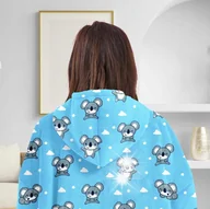 Bluzy damskie - KOCO BLUZA OVERSIZE DŁUGA CIEPŁA KOC BLUZA DAMSKA Z KAPTUREM DZIEŃ KOBIET - Empik - miniaturka - grafika 1