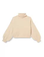 Swetry damskie - NAEMI Damski sweter z golfem 25825303-NA01, beżowy, XL/XXL, beżowy, XL-XXL - miniaturka - grafika 1