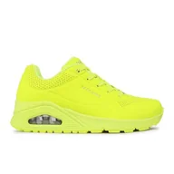 Buty trekkingowe damskie - Buty na co dzień damskie SKECHERS UNO NIGHT SHADES neonowe - miniaturka - grafika 1
