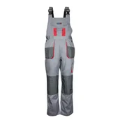 Odzież robocza - DEDRA Spodnie ochronne ogrodniczki BH3SO- XXL XXL/58, szare, Comfort line 190g/m2 - miniaturka - grafika 1