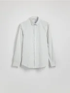 Koszule męskie - Reserved - Bawełniana koszula regular fit - jasnozielony - miniaturka - grafika 1