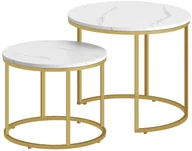 Ławy i stoliki kawowe - Zestaw 2 Marmurowych Stolików Kawowych W Stylu Glamour S4-P85 - miniaturka - grafika 1