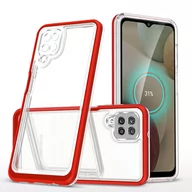 Etui i futerały do telefonów - Clear 3in1 etui do Samsung Galaxy A22 4G żelowy pokrowiec z ramką czerwony - miniaturka - grafika 1