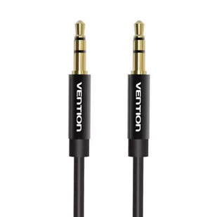 Vention, Kabel Audio  Bagbd 3,5Mm 0,5M Czarny Metalowy - Kable - miniaturka - grafika 1