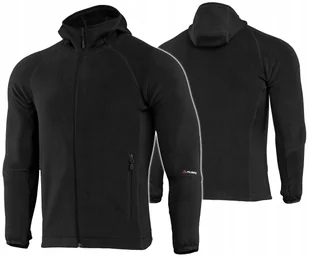 Bluza Męska Rozpinana Polar Hoodie Polartec Sport M-Tac Czarna L - Bluzy męskie - miniaturka - grafika 1