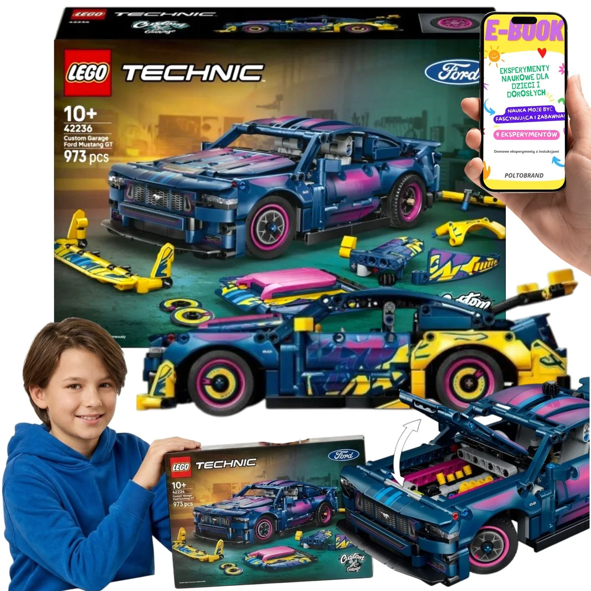 LEGO Technic Warsztat Tuningowy Ford Mustang GT 42236 Prezent Dla Fana Motoryzacji