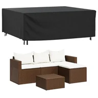 Pokrowce na meble ogrodowe - vidaXL Pokrowce na meble ogrodowe 2 szt. czarne 200x160x70cm Wodoodporne - miniaturka - grafika 1
