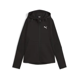 Damska rozpinana bluza EVOSTRIPE z kapturem PUMA Black - Bluzy damskie - miniaturka - grafika 1