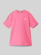 Koszulki dla dziewczynek - T-shirt o kroju wide fit z efektem prążkowania - miniaturka - grafika 1