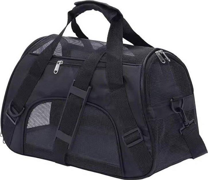 Aptel Pojemna TORBA transportowa dla kota małego psa 53x33cm czarna DA180