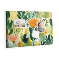 Tablice i flipcharty - Kolorowy Organizer - Tablica Korkowa z Pinezkami - Akwarela kwiaty 60x40 cm - miniaturka - grafika 1