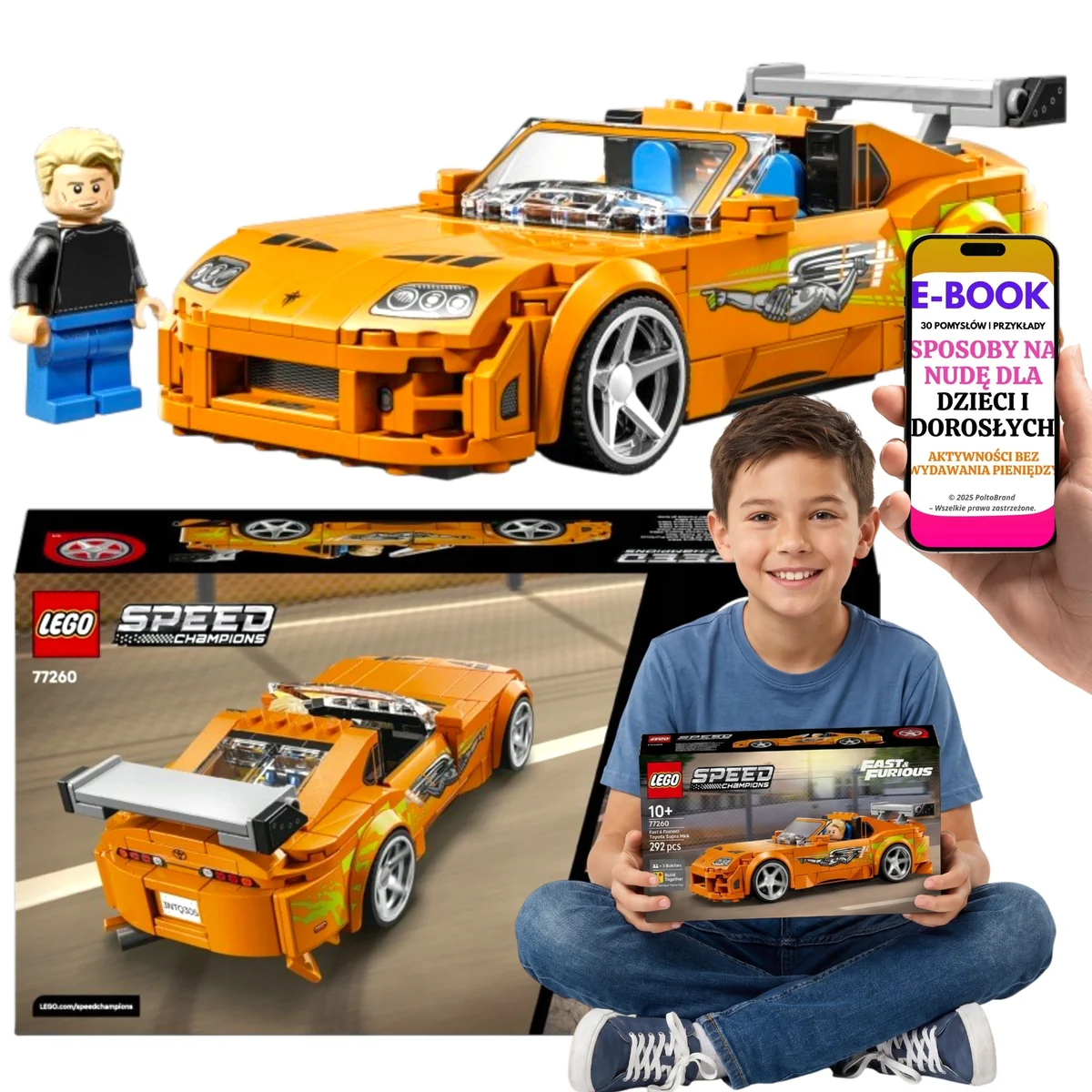 LEGO Szybcy i Wściekli Toyota Supra 77260 Klocki Kultowy Samochód Prezent Dla Dziewczynki