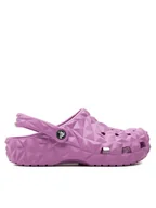 Klapki i japonki damskie - Crocs Klapki Classic Geometric Clog 209563 Niebieski - miniaturka - grafika 1