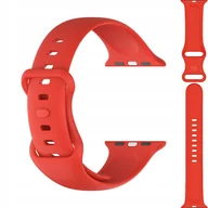 Akcesoria do smartwatchy - Pasek Bizon Strap Watch Silicone do Apple Watch 42/44/45/49 mm, czerwony - miniaturka - grafika 1