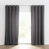 Zasłony - Dekoria pl pl Zasłona BASIC na kółkach 140x280cm stalowy 1 szt. 140 cm x 280 cm 249-009 - miniaturka - grafika 1