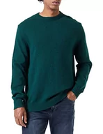 Swetry męskie - United Colors of Benetton sweter męski, ciemnozielony 82 M, L - miniaturka - grafika 1