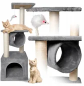 Drapaki dla kotów - Hitbaits DRAPAK DLA KOTA 93X31X31CM jasnoszary KANZA - miniaturka - grafika 1