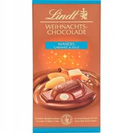 Czekolada - Lindt Weihnachts Mleczna Czekolada Migdały Słony Karmel 100g - miniaturka - grafika 1