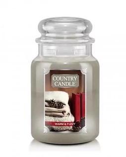 Świece - Świeca zapachowa COUNTRY CANDLE Warm and Fuzzy, duży słoik, 680 g, 2 knoty - grafika 1