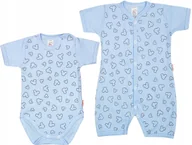 Rampersy - BODY Kr RAMPERS Kr Zestaw MYSZKA BŁĘKIT r 56 KLEKLE - miniaturka - grafika 1