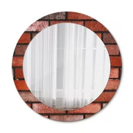 Lustra - Okrągłe Lustro Ścienne Czerwona cegła 70cm - miniaturka - grafika 1
