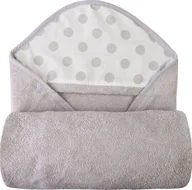 Okrycia kąpielowe dla dzieci - BabyMatex Okrycie kąpielowe 100x100 szare w kropki Babymatex - miniaturka - grafika 1