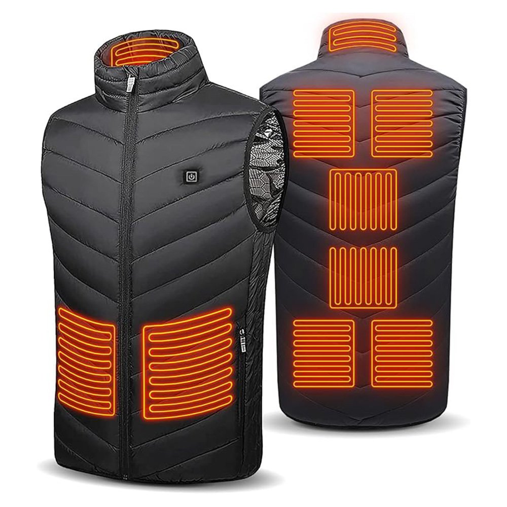 OGRZEWANA KAMIZELKA 5V USB, 9 STREF, 3 USTAWIENIA, XXL