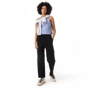 Damskie spodnie casual Champion Legacy Cargo Pants - czarne - CHAMPION - Spodnie sportowe damskie - miniaturka - grafika 1