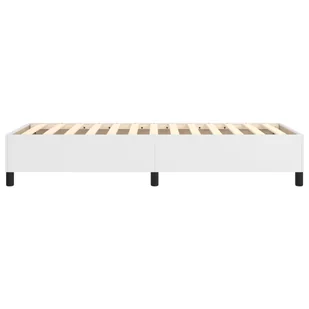 Lumarko Łóżko kontynentalne, białe, 100x200 cm, obite sztuczną skórą - Łóżka - miniaturka - grafika 7