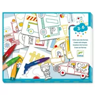 Zabawki kreatywne - Djeco ŚWIAT POJAZDÓW Zestaw kreatywny do malowania DJ08995 - miniaturka - grafika 1