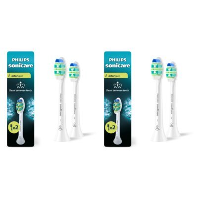 Oryginalna końcówka szczoteczki PHILIPS Sonicare InterCare HX9002/87 Średnio miękkie włókna (4 szt.) (Czyszczenie trudno dostępnych miejsc)