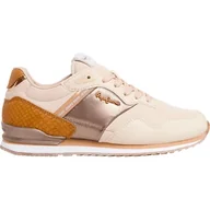 Trampki damskie - Pepe Jeans Damskie trampki LONDON MIX W, beżowe (DAISY BEIGE), 42 EU, Beżowa stokrotka beżowa, 43 EU - miniaturka - grafika 1