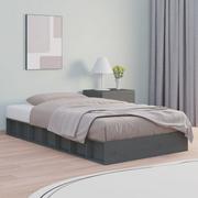 Łóżka - Lumarko Rama łóżka, szara, 90 x 200 cm, lite drewno - miniaturka - grafika 1
