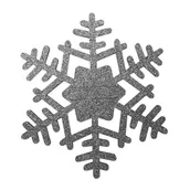 Obrusy i serwetki - Podkładka filcowa na sztućce SNOWFLAKE śr. 21 cm szaro-srebrny - miniaturka - grafika 1