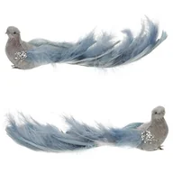 Ozdoby bożonarodzeniowe - Niebieski paw z klipsem, 25 x 8 x 6 cm, komplet 4 szt. - miniaturka - grafika 1