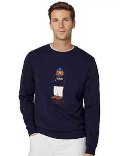 Hackett London Męska bluza z logo Harry'ego, Niebieski (granatowy), XS - Bluzy męskie - miniaturka - grafika 1
