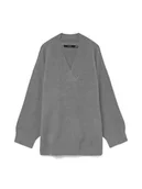 Swetry damskie - Vero Moda Sweter w kolorze szarym - miniaturka - grafika 1