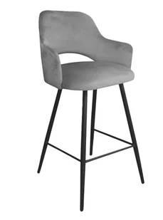 Hoker krzesło barowe Milano podstawa czarna/złota MG17 - Taborety i hokery - miniaturka - grafika 5