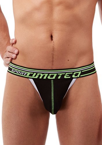 Timoteo Spodnie Proton Glow Booty stringi - czarne - rozmiar M, opakowanie 1 szt