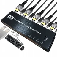 Kable - PRZEŁĄCZNIK KVM HDMI 4x1 DZIELNIK 4xUSB MULTVIEWER - miniaturka - grafika 1