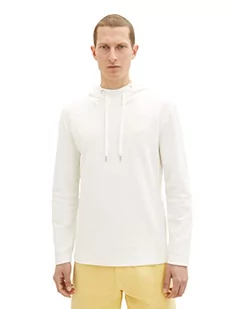 TOM TAILOR Koszulka męska 1036352 z długim rękawem, 10332-Off biała, XXL, 10332 – Off White, XXL - Koszulki męskie - miniaturka - grafika 1