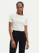 Koszulki i topy damskie - Noisy May T-Shirt Judy 27027990 Biały Slim Fit - miniaturka - grafika 1