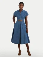 Sukienki - LAUREN RALPH LAUREN Sukienka jeansowa 250963908001 Niebieski Regular Fit - miniaturka - grafika 1