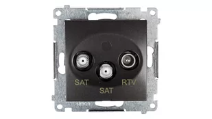 Kontakt Simon Simon 54 Gniazdo antenowe SAT/SAT/RTV końcowe antracyt DASK2.01/48 WMDA-03019z-048 0001-00000-51036 [4351568] - Gniazdka elektryczne - miniaturka - grafika 1