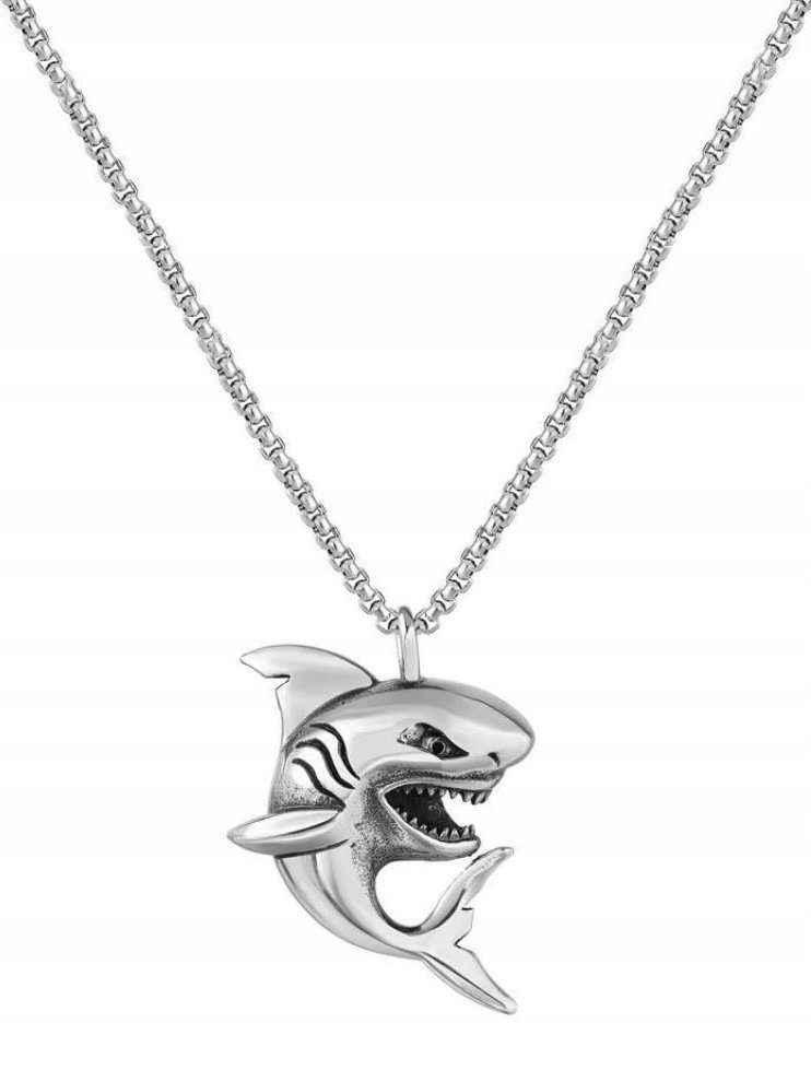 NASZYJNIK, WISIOREK, PRZYWIESZKA - DRAPIEŻNIK REKIN, SHARK, SZCZĘKI