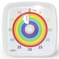 Inne - TEMU Yunbaoit 60-minutowy wizualny timer z odliczaniem czasu z nocnym światłem, plastik, tęczowo-biały, do biura, na kemping, do gotowania, zasilany - miniaturka - grafika 1