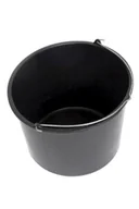 Wiadra i kastry budowlane - Wiadro budowlane plastikowe gospodarcze czarne 12L - miniaturka - grafika 1