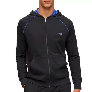 Kurtki męskie - BOSS Męska kurtka treningowa, bluza Loungewear Homewear Mix&Match Jacket H, Black7, XXL - grafika 1