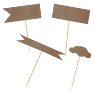 Dekoracje i nakrycia stołu na imprezę - Pickery flagi - Kraft Balloons (9 szt.) - miniaturka - grafika 1
